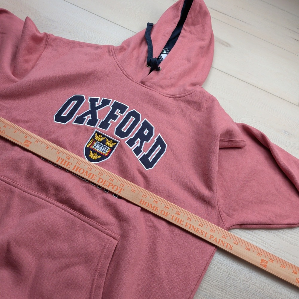 NEW Oxford University Hoodie Mens XXL Pink Official Merchandise Crest Sweatshirt - Picture 8 of 11